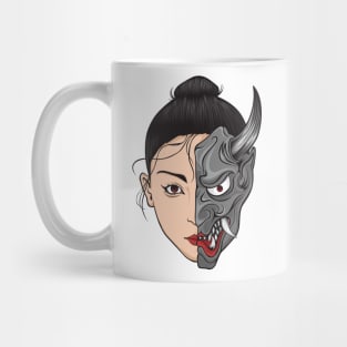 Woman onimask Mug